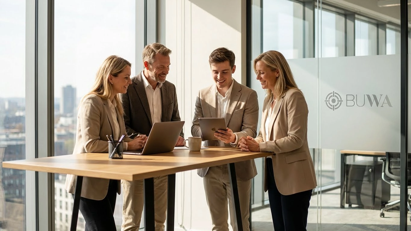 Profesionales celebrando un acierto tras encontrar el proveedor de recursos humanos adecuado