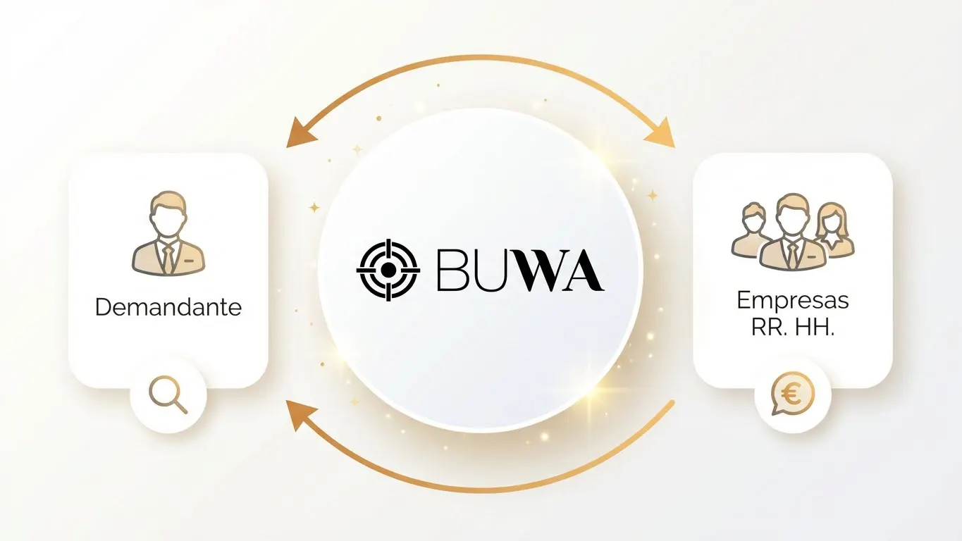 Flujo entre demandantes y proveedores de servicios de recursos humanos